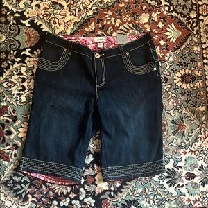 NWT Lane Bryant Venezia Black Jean Shorts Classic Denim Style